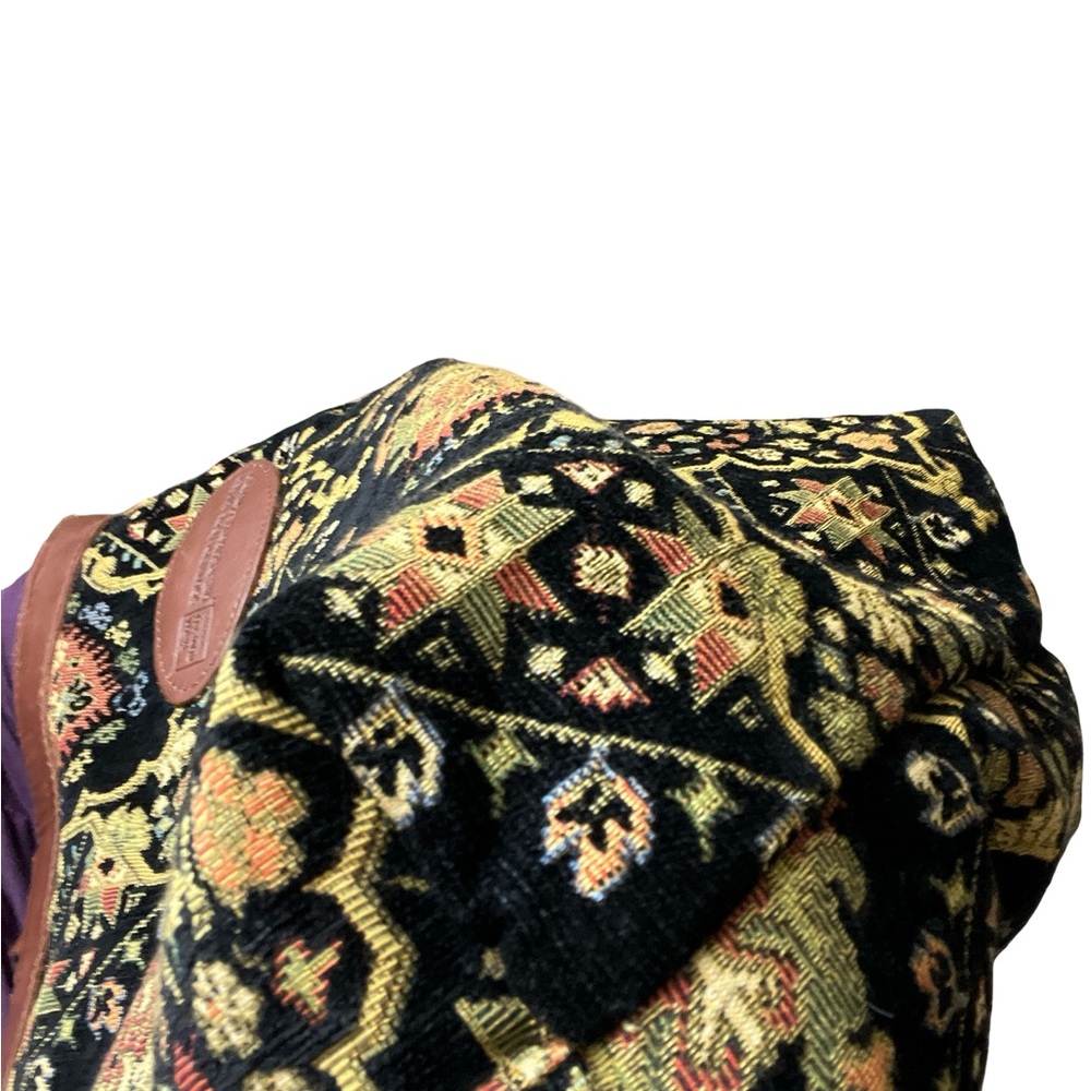 Tote Bag EUC Needlepoint Design, open nylon interior, no top closure, Made USA - Picture 11 of 14